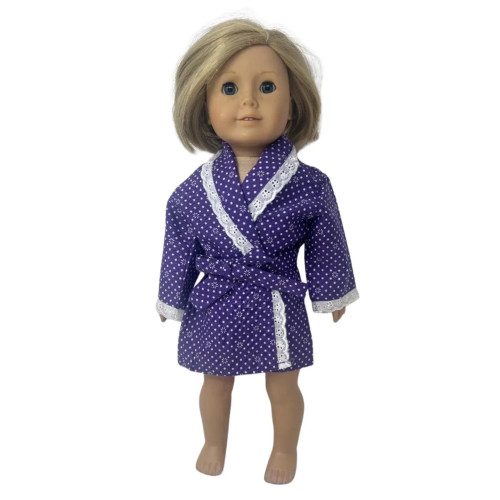 Minor Flaw Sale – Purple Bathrobe for 18 Inch Girl Dolls 