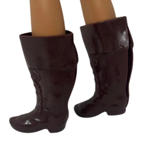 Tall Black Winter Boots for 12-Inch Male Dolls