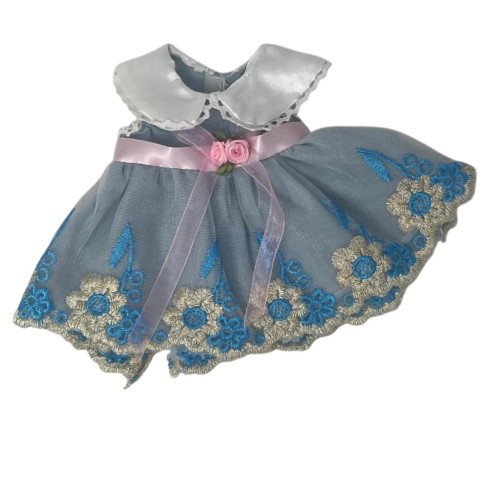 Blue Special Occasion Dress for 12 Inch Baby Alive and Little Baby Dolls