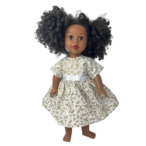 Holly Leaf Christmas Dress for 18 Inch Girl Dolls