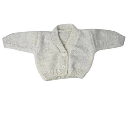 White Knit Cardigan Sweater for 18 Inch Dolls