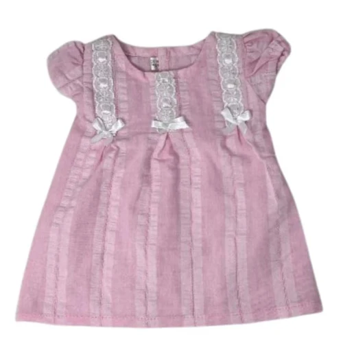 Pink Seersucker Nightgown for 15–16 Inch Cabbage Patch Kid and Baby Dolls