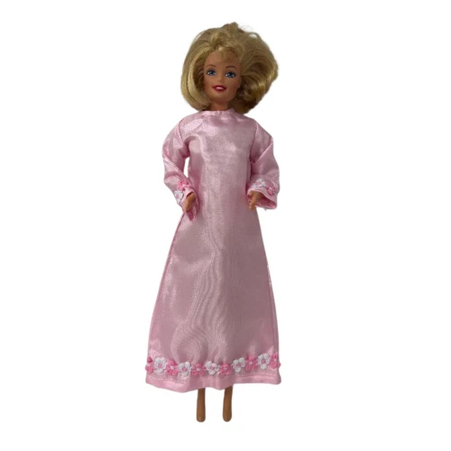 Pink Faux Silk Nightgown for 11.5 Inch Fashion Dolls