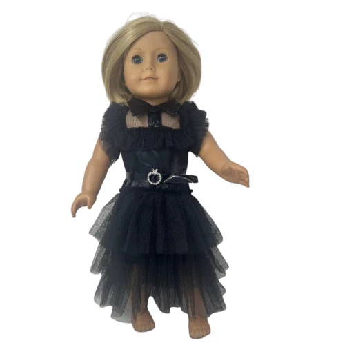 Black Frilly Halloween Dress for 18 Inch Girl Dolls