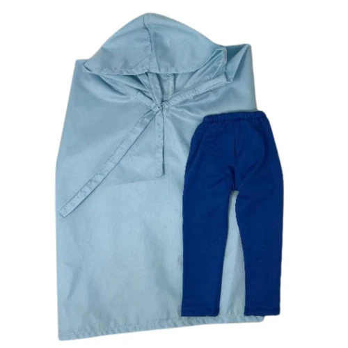 Light Blue Poncho & Leggings Outfit for 18 Inch Girl Dolls – Retired Style
