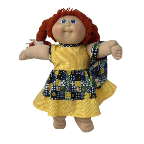 Colorful Patchwork Dress with Matching Purse for 15-16 Inch Cabbage Patch Kid Dolls