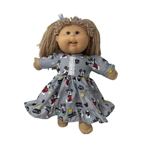 Mouse Print Dress for 15 Inch Cabbage Patch and Baby Dolls