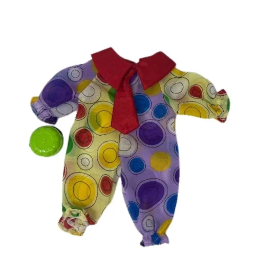 14 Inch Baby Doll Clown Costume with Treat Bucket