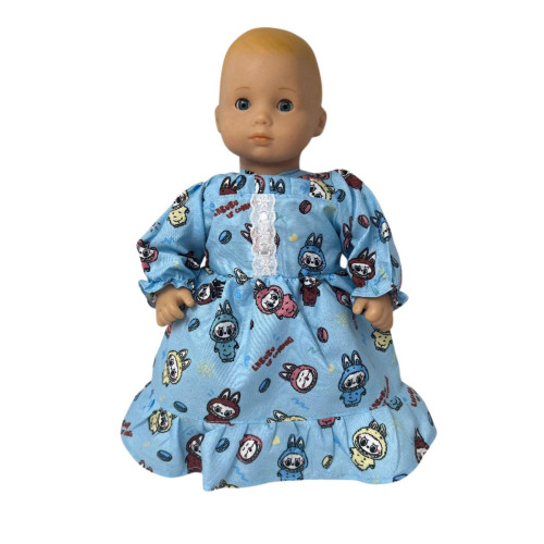 Cartoon Print Nightgown for 15 Inch Baby Dolls