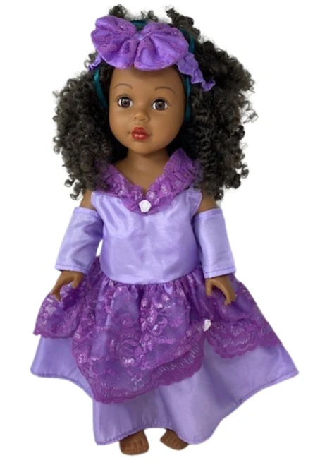 18 inch Doll Lavender Princess Dress