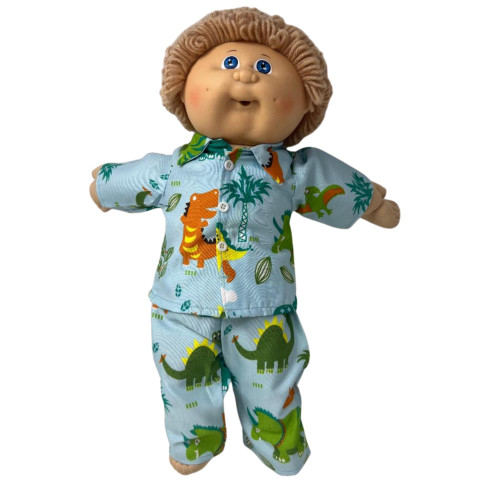 Dinosaur Pajamas for 15 Inch Cabbage Patch Kid Dolls – Boy or Girl Doll Clothes