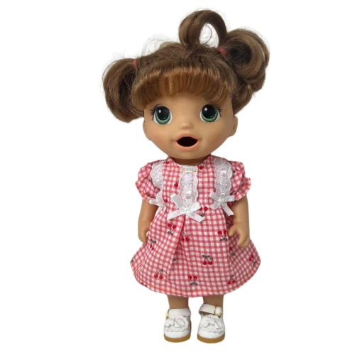 12 Inch Baby Doll Cherry Print Dress