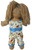 Doll Clothes Superstore Rocking Horse Print Jumpsuit Fit Cabbage Patch Boy and Girl Dolls