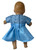 Blue Party Dress Fits 15-16 Inch Baby Dolls and Cabbage Patch Kid dolls.