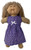 Toddler X Large Size Purple Dot Matching Girl and Doll Clothes