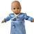 Satin Nightgown With Bear Print Fits 15-16 Inch Baby Dolls