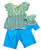 Matching Shorts and Top Girl and Dolls Clothes Size 10 1/2