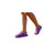Purple Open Toe Shoes fits Bitty Baby