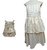 Size 7 Matching Girl And Doll Cream Stripe Ruffle Dresses