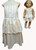 Size 7 Matching Girl And Doll Cream Stripe Ruffle Dresses