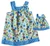 Size 12 Matching Girl And Doll Sleeveless Dress With Blue Border