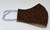 Adult Face Mask Brown Leaves Print Washable Adjustable