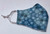 Teal Snowflakes Adult Face Mask Adjustable Washable Reusable Face Covering Double Cotton Face Shield