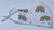 Child Face Mask Rainbow Print Kid Size Double Cotton Face Covering Adjustable Reusable Washable
