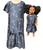 Doll Clothes Superstore Size 10 Matching Girl And Doll Blue Pattern Dresses For Girls And Dolls