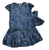 Size 14 Matching Girl And Doll Blue Pattern Dresses For Girls And Dolls