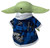 Mandalorian Yoda The Child Star Wars Blue Print Robe With Starship Print