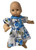Blue Flower Dress Fits 15 Inch Baby And Cabbage Patch Kid Dolls