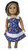 Handmade Dark Blue Floral Sundress with White Accents  Fits 18-Inch Girl Dolls
