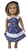 Handmade Dark Blue Floral Sundress with White Accents  Fits 18-Inch Girl Dolls