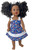 Doll Clothes Superstore Handmade Dark Blue Floral Sundress with White Accents  Fits 18-Inch Girl Dolls