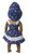Handmade Dark Blue Floral Sundress with White Accents  Fits 18-Inch Girl Dolls