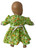 Doll Clothes Superstore Handmade Orange & Green Floral Dress for 14 -15 Inch Baby Dolls