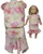 Size 12 1/2 Matching Girl And Doll Chiffon Flowers Skirt And Blouse