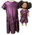 Doll Clothes Superstore Handmade Matching Purple Dresses  Size 6 Girl & 18" Doll Outfit Set