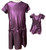 Doll Clothes Superstore Handmade Matching Purple Dresses  Size 6 Girl & 18" Doll Outfit Set