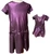 Doll Clothes Superstore Handmade Matching Purple Dresses  Size 6 Girl & 18" Doll Outfit Set