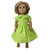 18-Inch Doll Lime Dress  Handmade & Casual Style