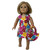 Doll Clothes Superstore Handmade Bright Bold Flower Sundress with Purse for 18-Inch Dolls