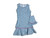 Size 12 Matching Girl And Doll Blue Calico Flowers Dress
