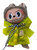 Yellow Rubber Hooded Raincoat for 17.5cm Collectable Dolls