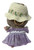 Lavender Ruffles & Blooms: Frilly Skirt and Flower Trim Hat Set for 17.5 cm Collectable Dolls