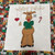 Handmade Christmas Patchwork Apron with Rudolph Cross Stitch  Perfect for Home or Restaurant