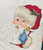 Handmade Santa Sleigh Apron with Cross-Stitch Santa Face – For Home or Restaurant