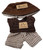 Three-Piece Brown Shorts Set for 17.5cm Collectable Dolls