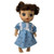 Doll Clothes Superstore Handmade Blue Checks and Cherries Nightgown for 14 Inch Baby Alive Dolls